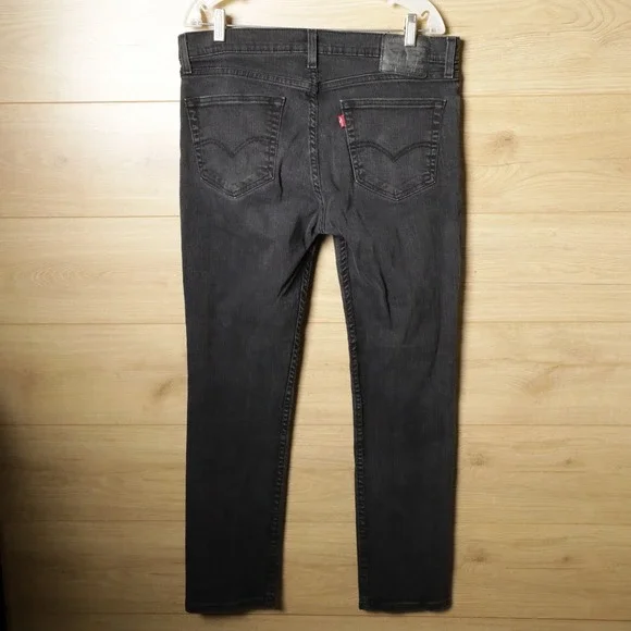 Levi's 511 Slim Fit Dark Wash Jeans Mens Size 36x30 Button Fly Cotton Blend - Picture 2 of 8